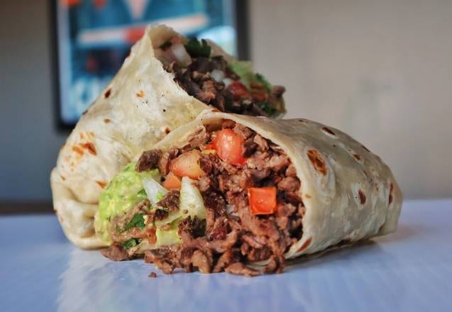 Large Carne Asada Fajita Burrito.